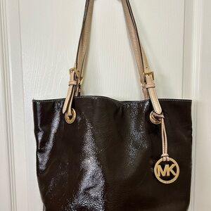 Michael Kors Brown Leather Tote Bag